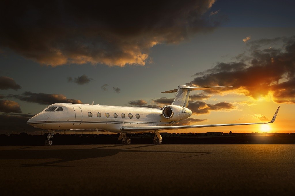 Gulfstream business jet serviced by APEX Aviation Support