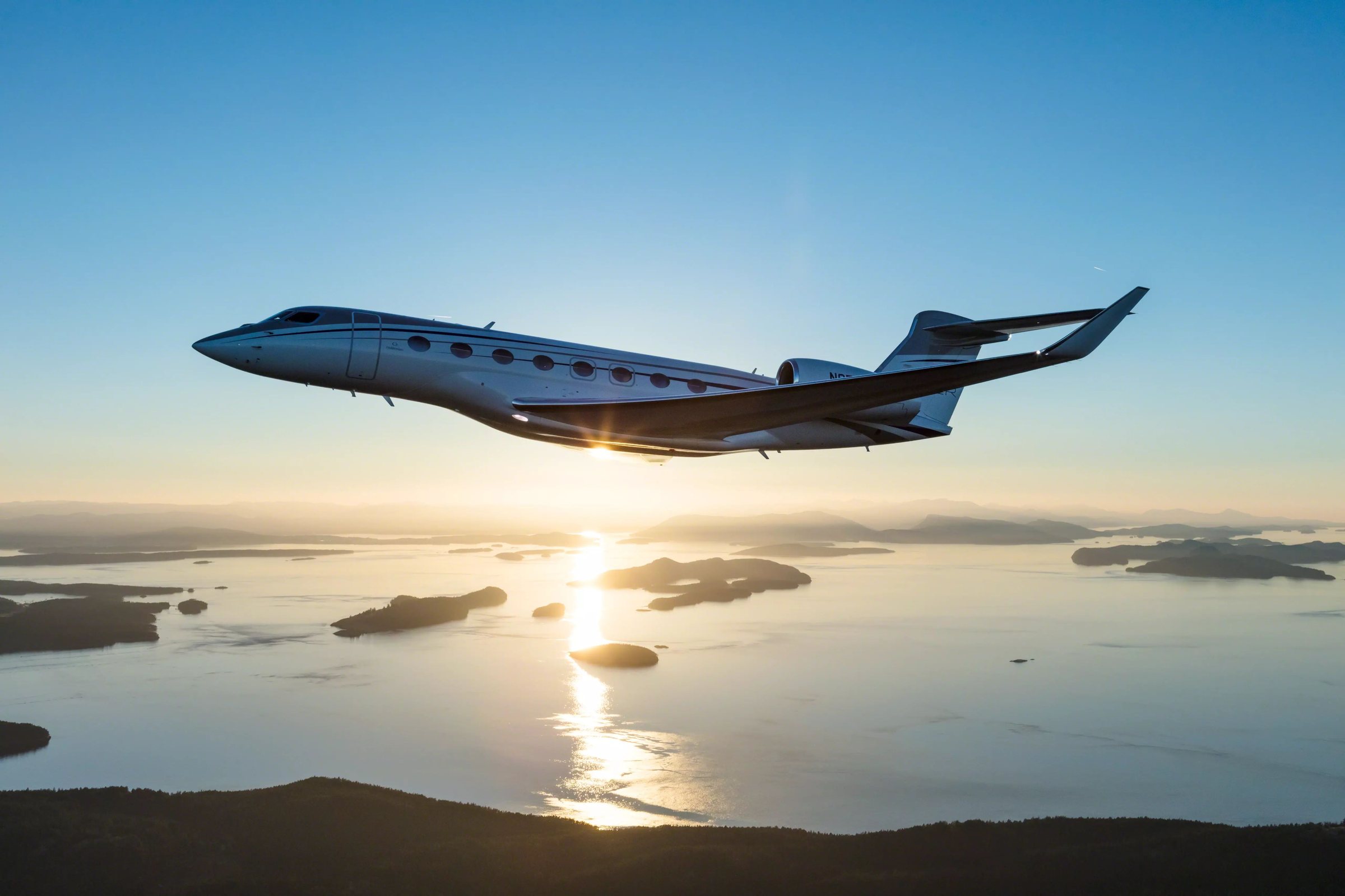 Gulfstream G650ER in flight — serviced by APEX Aviation Support